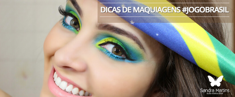 make e maquiagem para o jogo do Brail na copa do mundo fifa 2014 Meninas \o/ E hoje é jogo do Brasil!!! Muita agitação, expectativas e encontros com amigos. Mas para quê pintar o rosto com tinta se você pode arrasar com uma maquiagem do Brasil linda para torcer pela seleção? Para te ajudar e inspirar segue abaixo uma galeria de opções para você #arrasar em um dia tão importante quanto esse! Dica para quem está com a "sobrancelha" em dia :D #makebrasil #makecopadomundo #makejogobrasil #makejogobrasilcopa