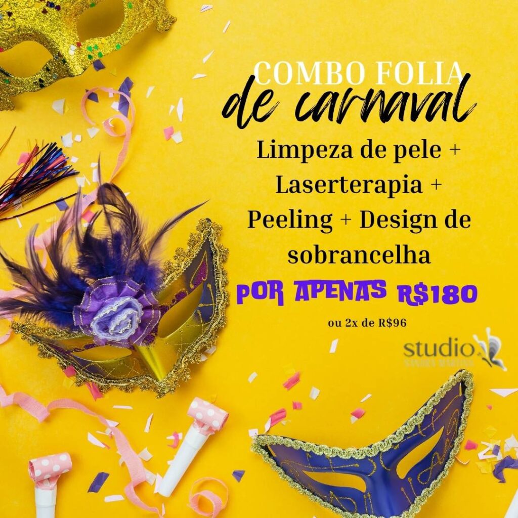 Calma que o mês do carnaval 2023 chegou! E nada como ter um Combo folia de estética facial para transformar você em Rainha ou Rei da folia em Brasília!